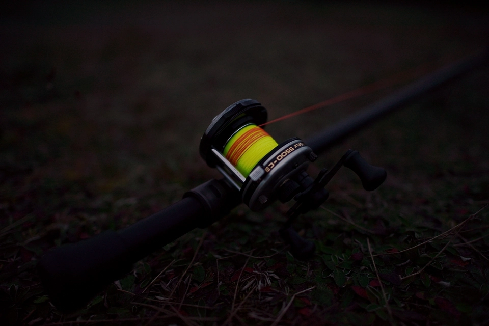 odbicie rozproszonego światła w seledynowej żyłce