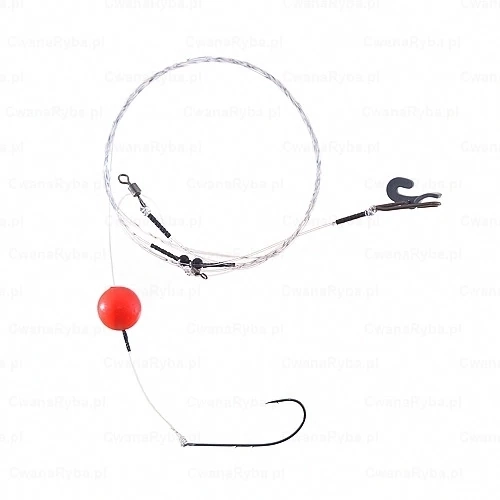 Zestaw gruntowy do surfcastingu na belonę z długim przyponem