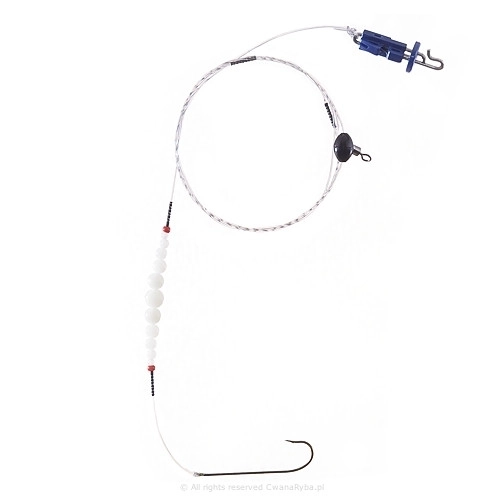 Zestaw do wędkarstwa plażowego na flądry z koralikami luminescencyjnymi dostosowany do robaków piaskowych