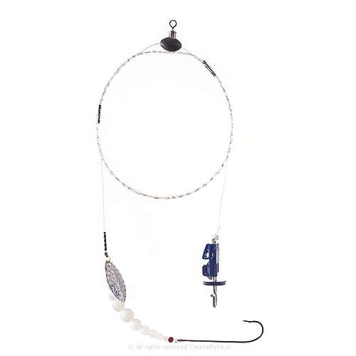 Zestaw plażowy na flądry z błystka obrotową i luminescencyjnymi koralikami świecącymi w nocy