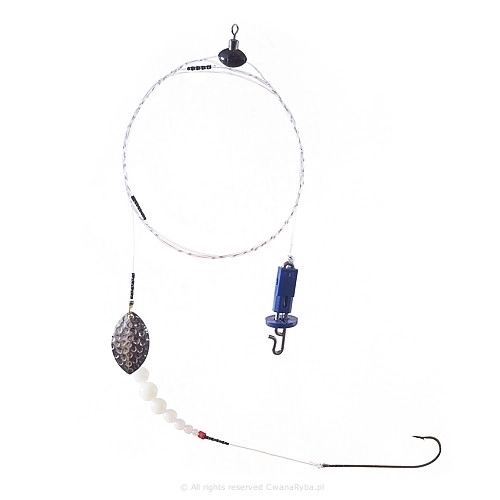 Luminescencyjny zestaw plażowy na flądry z błystką koralikami przystosowany do robaków piaskowych