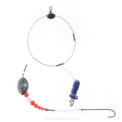 Zestaw fluorescencyjny z błystką obrotową do surfcastingu na flądry Platessa Fluo Clip Olympic Arenic C