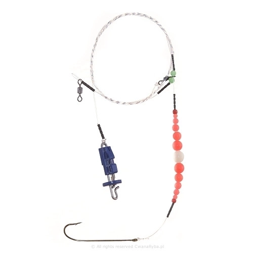 Przypon morski na płastugi flądry Platessa Fluo Clip Arenic A z fluorescencyjnymi koralikami wędkarskimi