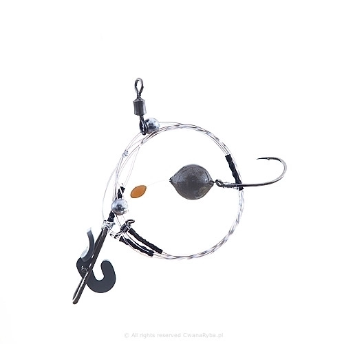 Przypon gruntowy na plażę do metody surfcasting Short Clip Up B